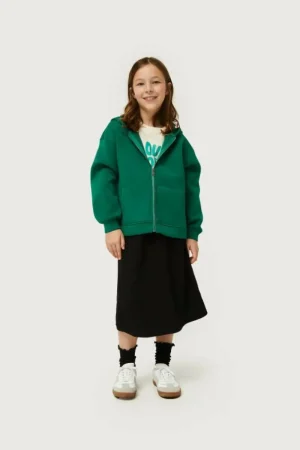 Sudadera de niña con capucha verde-MINI Hot