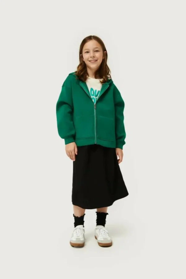 Sudadera de niña con capucha verde-MINI Hot
