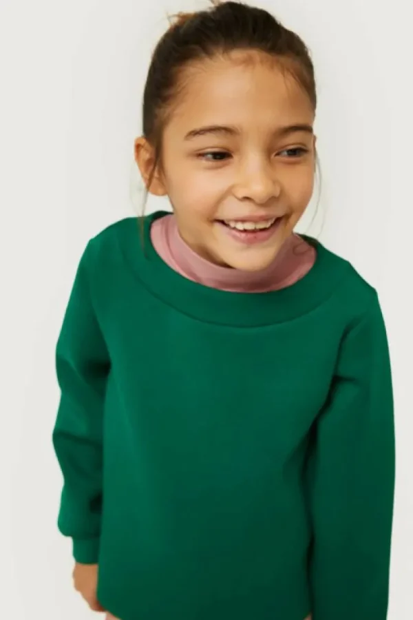 Sudadera de niña de neopreno verde-MINI Store