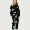 sudadera_de_nia_estampado_0.webp Sudadera de niña estampado floral Calatea negro-MINI Shop