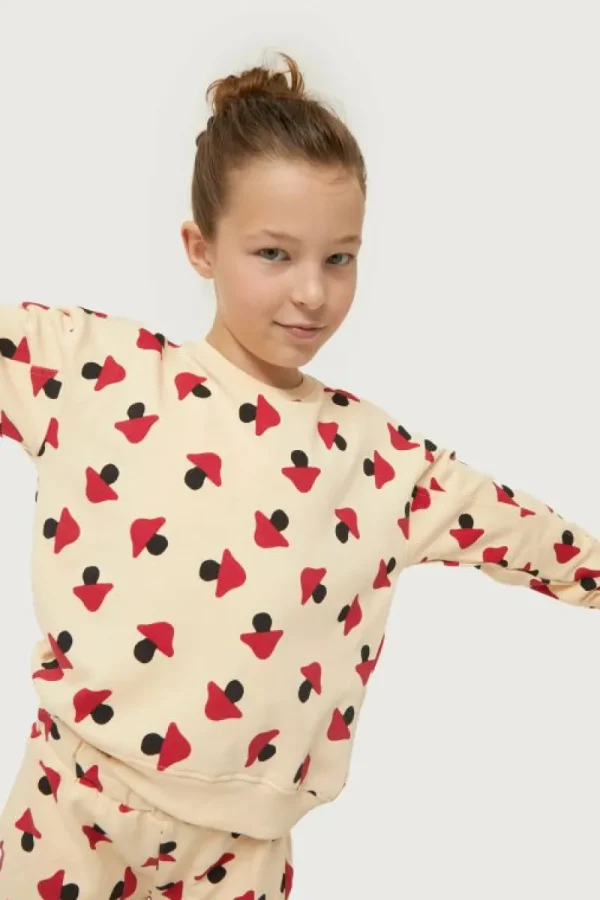 Sudadera de niña estampado de setas beige-MINI Online