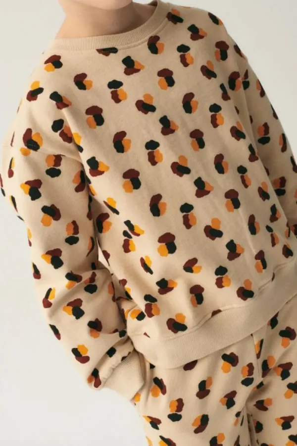 Sudadera unisex de felpa con estampado de lunares-MINI Clearance