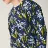 Sudadera unisex de felpa con estampado floral azul-MINI Best