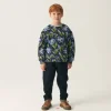 Sudadera unisex de felpa con estampado floral azul-MINI Best