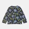 Sudadera unisex de felpa con estampado floral azul-MINI Best