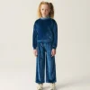 Sudadera unisex en terciopelo azul-MINI Best Sale
