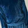 Sudadera unisex en terciopelo azul-MINI Best Sale
