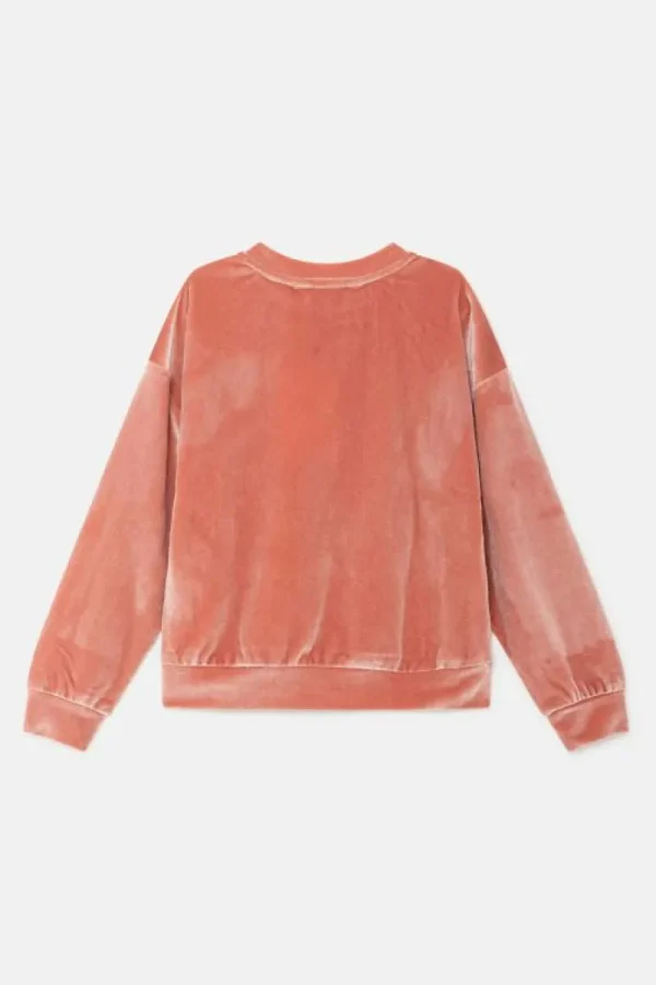 Sudadera unisex en terciopelo rosa-MINI Sale