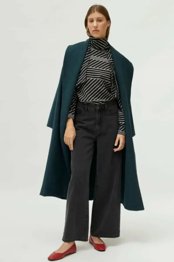 Top con foulard estampado de rayas negro-COMPAÑIAFANTASTICA Flash Sale