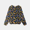 Top de manga larga con estampado floral-COMPAÑIAFANTASTICA Hot