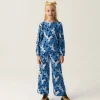 Top de niña con manga larga y estampado abstracto azul-MINI Sale