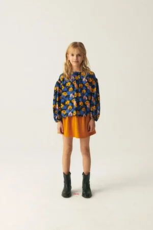 Top de niña con manga larga y estampado floral-MINI Hot