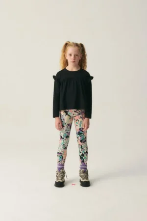 Top de niña con volantes negro-MINI Shop