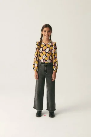 Top de niña con volantes y estampado de peras-MINI Clearance