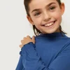 Top de niña cuello alto azul-MINI Shop