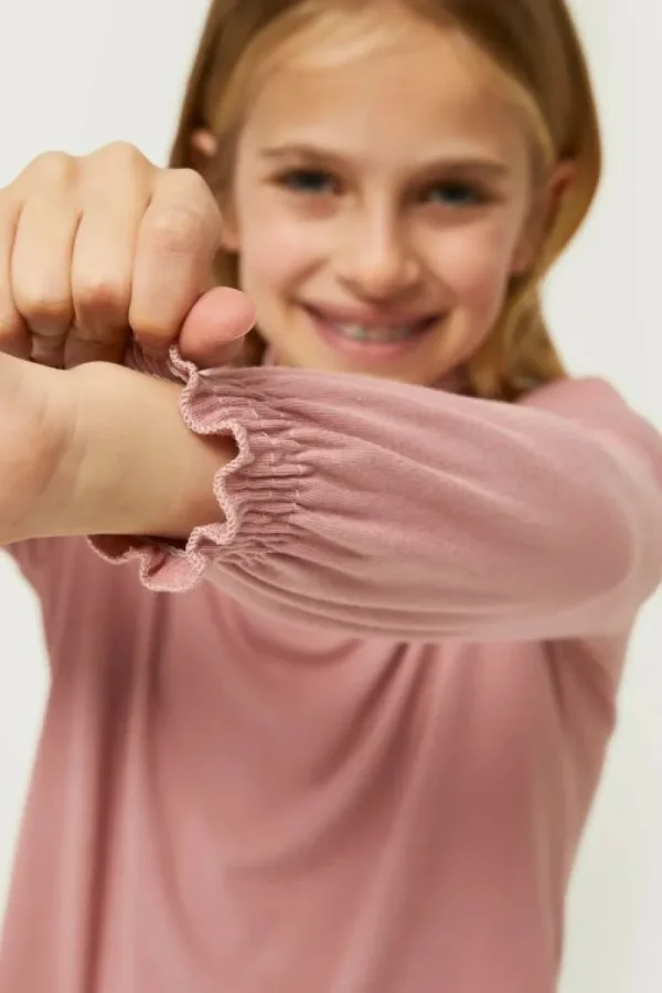 Top de niña cuello alto rosa-MINI Discount