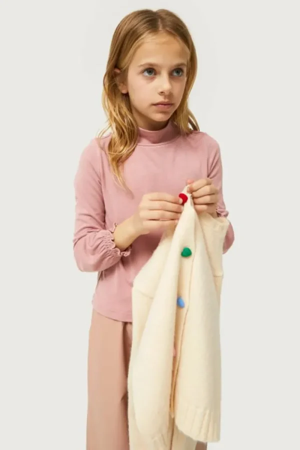 Top de niña cuello alto rosa-MINI Discount