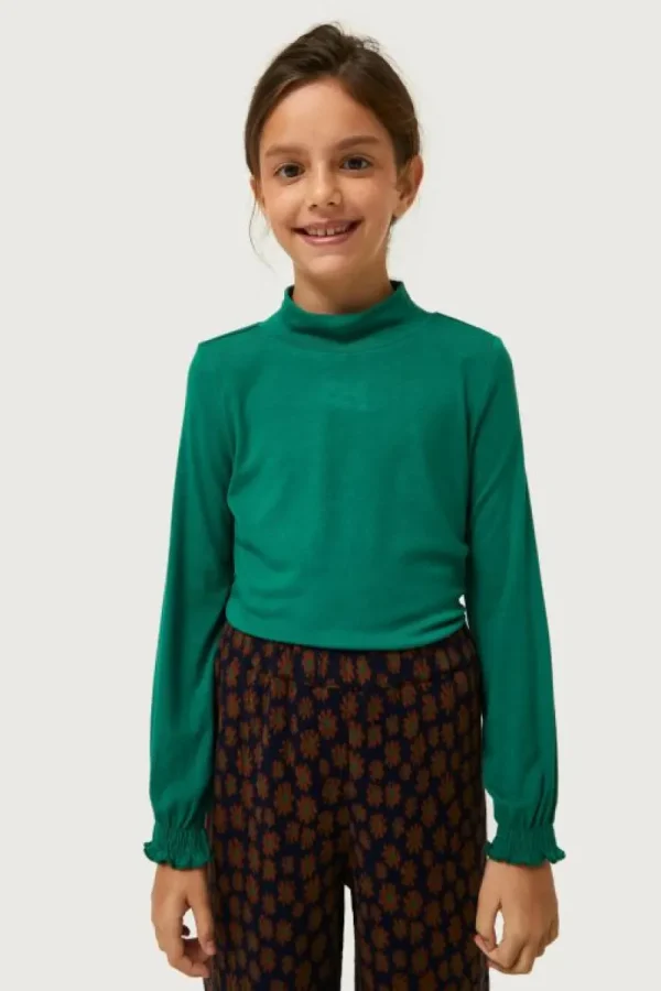 Top de niña cuello alto verde-MINI Flash Sale