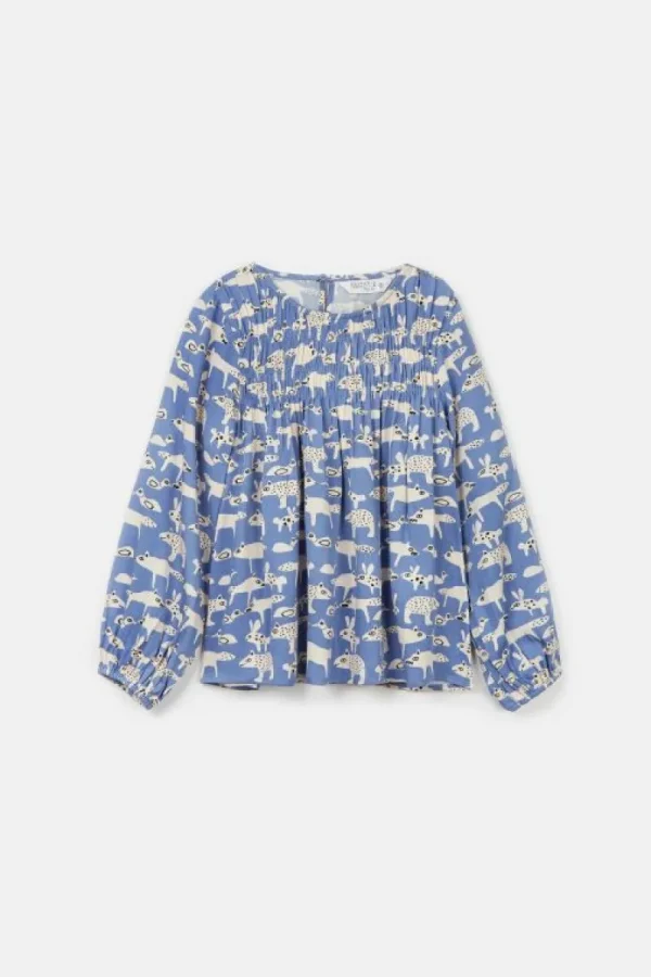 Top de niña de manga larga con estampado de animales-MINI Best Sale