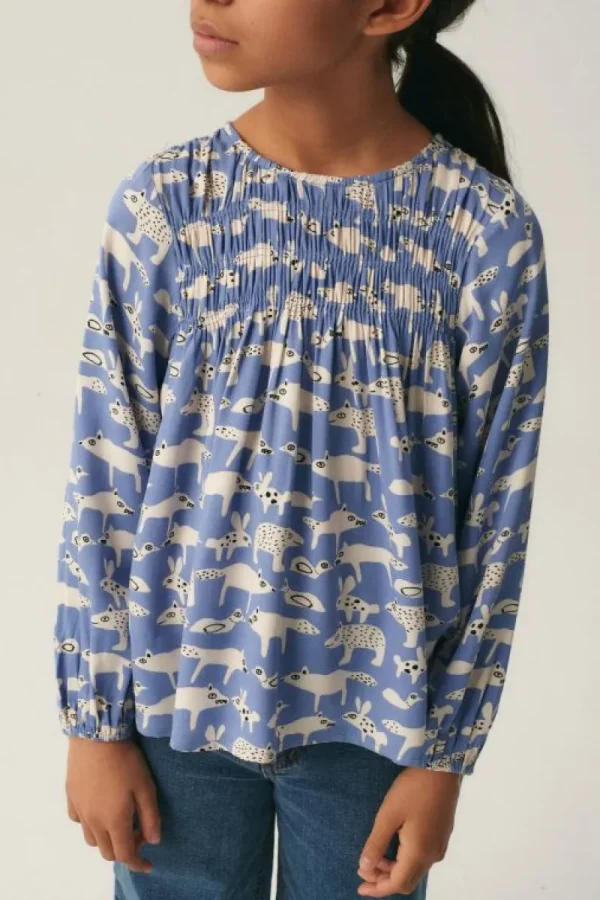 Top de niña de manga larga con estampado de animales-MINI Best Sale