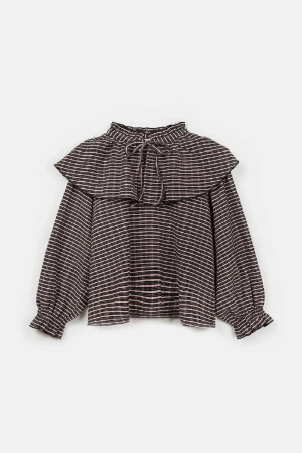 Top de niña elástico con estampado de cuadros-MINI Cheap
