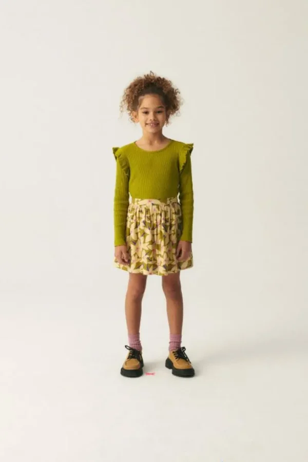 Top de niña en punto canalé verde-MINI Store