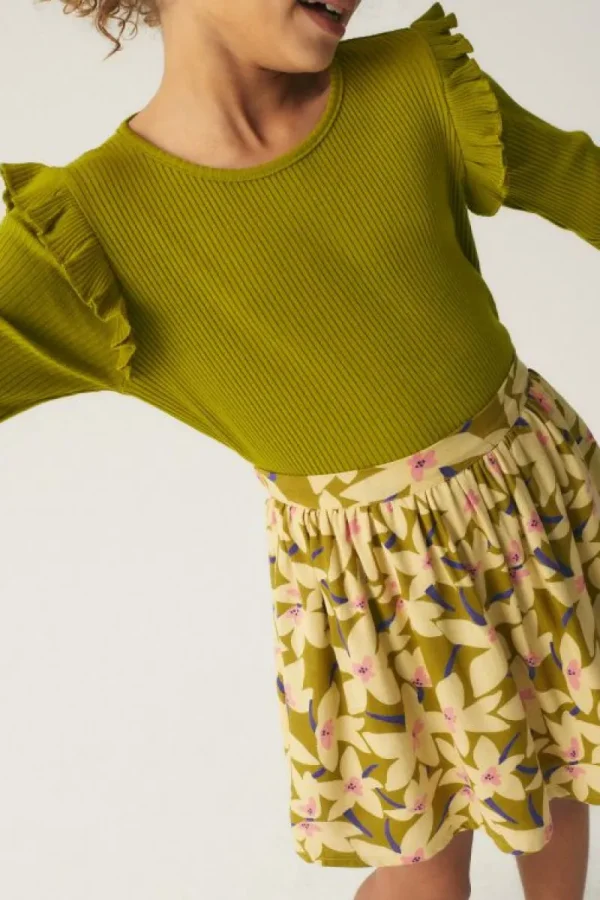 Top de niña en punto canalé verde-MINI Store