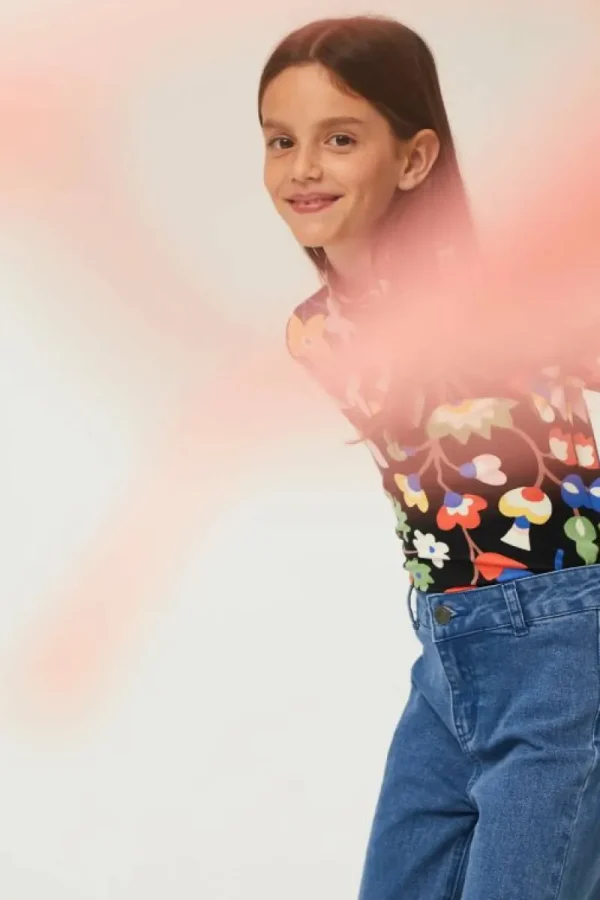 Top de niña estampado floral grande-MINI Cheap