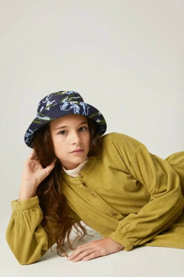 Vestido camisero de niña corto de pana verde-MINI Hot