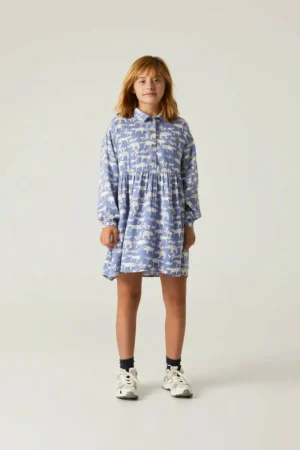 Vestido corto camisero de niña con estampado de animales-MINI Cheap
