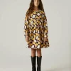 Vestido corto camisero de niña con estampado de peras-MINI Flash Sale