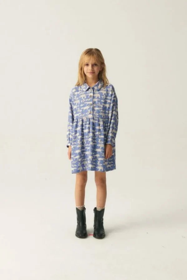 Vestido corto camisero de niña con estampado de animales-MINI Cheap