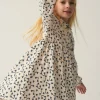 Vestido corto camisero de niña con estampado de corazones-MINI Online