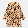 Vestido corto camisero de niña con estampado de lunares-MINI Flash Sale