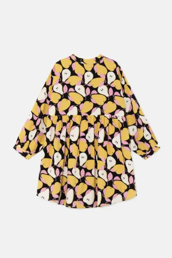 Vestido corto camisero de niña con estampado de peras-MINI Flash Sale