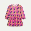 Vestido corto de niña con estampado de gatos-MINI Clearance
