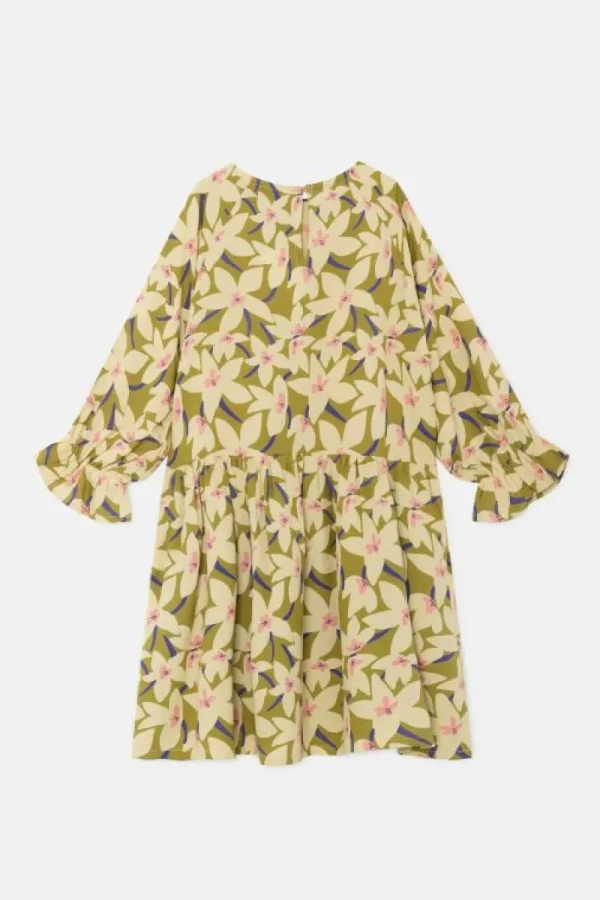 vestido_corto_de_nia_con__4-5.webp Vestido corto de niña con estampado floral verde-MINI Online