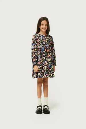 Vestido corto de niña estampado floral pequeño-MINI Clearance