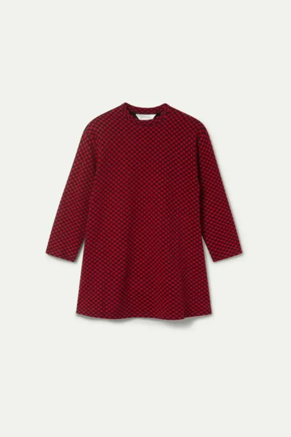 vestido_corto_de_nia_esta_1-9.webp Vestido corto de niña estampado jacquard rojo-MINI Flash Sale