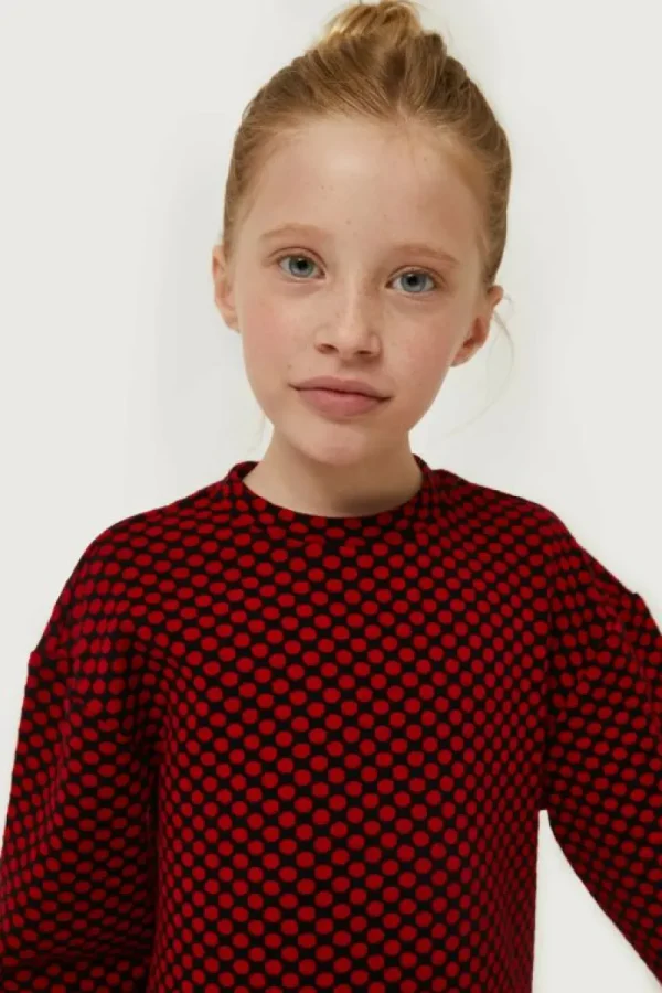 vestido_corto_de_nia_esta_2-9.webp Vestido corto de niña estampado jacquard rojo-MINI Flash Sale