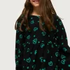 Vestido corto de niña estampado de corazones verdes-MINI Best Sale