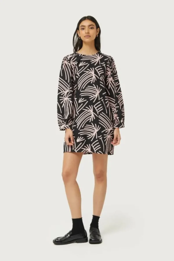 Vestido corto estampado abstracto Fénix-COMPAÑIAFANTASTICA Outlet