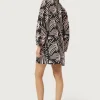 Vestido corto estampado abstracto Fénix-COMPAÑIAFANTASTICA Outlet