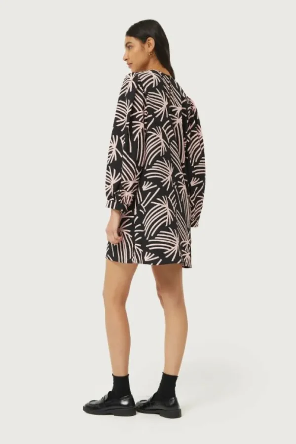 Vestido corto estampado abstracto Fénix-COMPAÑIAFANTASTICA Outlet
