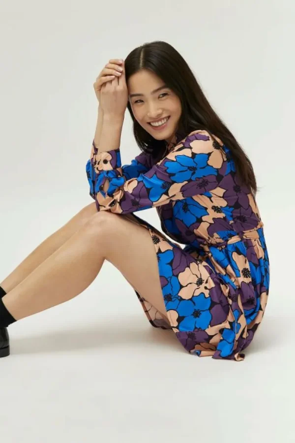 Vestido corto estampado floral Camille-COMPAÑIAFANTASTICA Discount