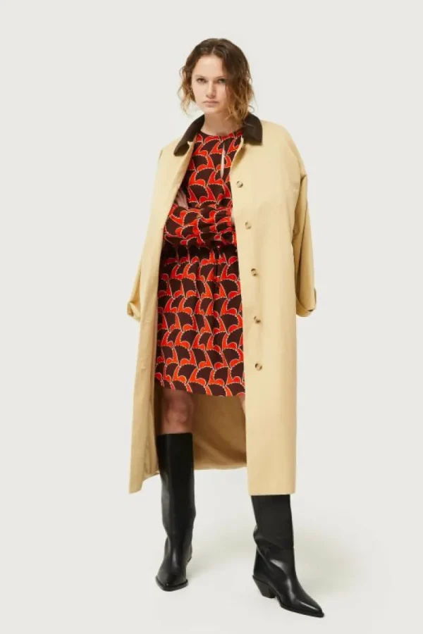 Vestido corto estampado geométrico Pai Pai-COMPAÑIAFANTASTICA Clearance