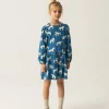 Vestido de niña de algodón con estampado de caballos-MINI Flash Sale