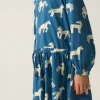 Vestido de niña de algodón con estampado de caballos-MINI Flash Sale