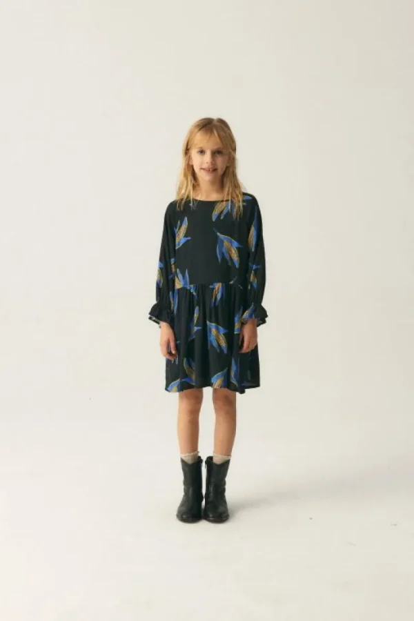 Vestido de niña en viscosa LENZING™ ECOVERO™ con estampado de mazorcas-MINI Best Sale