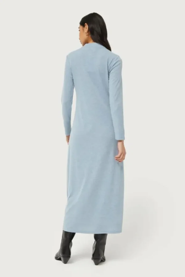 Vestido largo de punto azul-COMPAÑIAFANTASTICA Online